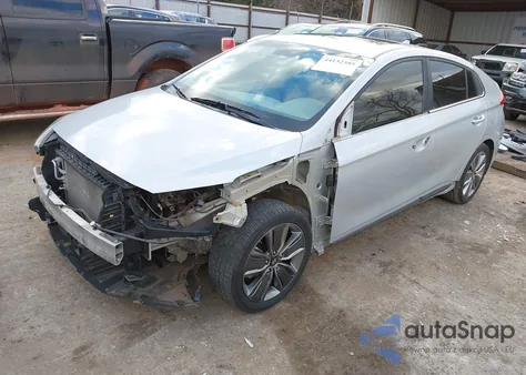 2018 Hyundai Ioniq Hybrid Limited из США, поврежденный, VIN KMHC85LC0JU102199